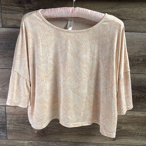 FRENCH AFFAIR Women’s Cropped Blouse Size 1X Pink White
